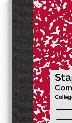 image:imageSTAPLES Composition Notebook 975 x 75 College Ruled 100 Sheets Assorted Colors 48CartonAssorted Color 48 Pack