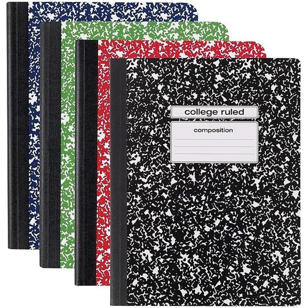image:imageSTAPLES Composition Notebook 975 x 75 College Ruled 100 Sheets Assorted Colors 48CartonAssorted Color 48 Pack