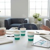 image:imagePerk 12 Oz Paper Hot Cups 500 Count Bulk Disposable Coffee Cups for Hot Beverages WhiteBlue50 Pack