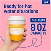 image:imagePerk 12 Oz Paper Hot Cups 500 Count Bulk Disposable Coffee Cups for Hot Beverages WhiteBlue8 Ounces
