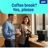 image:imagePerk 12 Oz Paper Hot Cups 500 Count Bulk Disposable Coffee Cups for Hot Beverages WhiteBlue8 Ounces