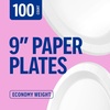 image:imagePerk 9 Inch Paper Plates 1000 Count Bulk White Disposable Uncoated Plates for Dinner Parties amp Everyday Use100 Pack