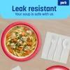 image:imagePerk HeavyWeight Paper Bowls 12 Oz 500 Count Bulk Disposable Bowls for Soups Snacks amp Everyday Meals WhiteOrange500