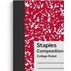image:imageSTAPLES Composition Notebook 975 x 75 College Ruled 100 Sheets Assorted Colors 48CartonAssorted Color 48 Pack