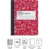 image:imageSTAPLES Composition Notebook 975 x 75 College Ruled 100 Sheets Assorted Colors 48CartonRed