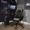image:imageSTAPLES Emerge Vortex Gaming Chair Ergonomic Adjustable Height Swivel BlackBlack  Gray
