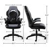 image:imageSTAPLES Emerge Vortex Gaming Chair Ergonomic Adjustable Height Swivel BlackBlack  Gray
