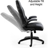 image:imageSTAPLES Emerge Vortex Gaming Chair Ergonomic Adjustable Height Swivel BlackBlack  Gray