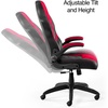 image:imageSTAPLES Emerge Vortex Gaming Chair Ergonomic Adjustable Height Swivel BlackRed  Black