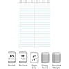 image:imageSTAPLES Steno Notepads 6 x 9 Gregg Ruled Top Wirebound 80 Sheets 12PackWhite Paper