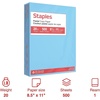 image:imageStaples 30 Recycled 85 x 11 Inch 20 lbs 500Sheets Pack Blue For Office School amp HomeBlue