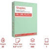 image:imageStaples 30 Recycled 85 x 11 Inch 20 lbs 500Sheets Pack Blue For Office School amp HomeGreen