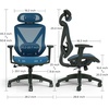 image:imageStaples Dexley Ergonomic Task Chair Mesh Ergonomic Lumbar Support Adjustable Height BlackBlue