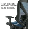 image:imageStaples Dexley Ergonomic Task Chair Mesh Ergonomic Lumbar Support Adjustable Height BlackBlue