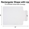 image:imageStaples Office Chair Mat Clear Floor Mats with Lip FlatPile Carpets Extended UnderDesk Coverage 36 x 48 Inch Smooth Glide36 x 48