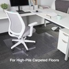 image:imageStaples Office Chair Mat Clear Floor Mats with Lip FlatPile Carpets Extended UnderDesk Coverage 36 x 48 Inch Smooth Glide45 x 53