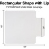 image:imageStaples Office Chair Mat Clear Floor Mats with Lip FlatPile Carpets Extended UnderDesk Coverage 36 x 48 Inch Smooth Glide45 x 53