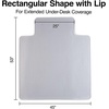 image:imageStaples Office Chair Mat Clear Floor Mats with Lip FlatPile Carpets Extended UnderDesk Coverage 36 x 48 Inch Smooth Glide45 x 53