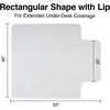 image:imageStaples Office Chair Mat Clear Floor Mats with Lip FlatPile Carpets Extended UnderDesk Coverage 36 x 48 Inch Smooth Glide45 x 53