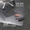 image:imageStaples Office Chair Mat Clear Floor Mats with Lip FlatPile Carpets Extended UnderDesk Coverage 36 x 48 Inch Smooth Glide45 x 53