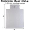image:imageStaples Office Chair Mat Clear Floor Mats with Lip FlatPile Carpets Extended UnderDesk Coverage 36 x 48 Inch Smooth Glide46 x 60