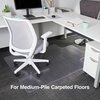 image:imageStaples Office Chair Mat Clear Floor Mats with Lip FlatPile Carpets Extended UnderDesk Coverage 36 x 48 Inch Smooth Glide46 x 60