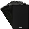 image:imageSTAPLES Steno Notepads 6 x 9 Gregg Ruled Top Wirebound 80 Sheets 12PackGreen Paper