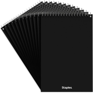 image:imageSTAPLES Steno Notepads 6 x 9 Gregg Ruled Top Wirebound 80 Sheets 12PackWhite Paper