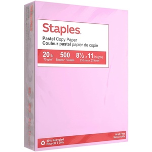 image:imageStaples 30 Recycled 85 x 11 Inch 20 lbs 500Sheets Pack Blue For Office School amp HomeLilac