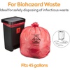 image:imageBRIGHTON Red Healthcare Printed Bags 4045 gal Low Density 13 Mil 40Inch x 46Inch 200 CT