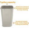image:imageCOASTWIDE Professional Indoor Trash Can Without Lid Black Soft Molded Plastic 7 Gallon CW56429Beige