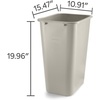 image:imageCOASTWIDE Professional Indoor Trash Can Without Lid Black Soft Molded Plastic 7 Gallon CW56429Beige