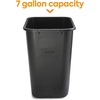 image:imageCOASTWIDE Professional Indoor Trash Can Without Lid Black Soft Molded Plastic 7 Gallon CW56429Black