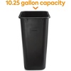 image:imageCOASTWIDE Professional Indoor Trash Can Without Lid Black Soft Molded Plastic 7 Gallon CW56429Black