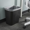 image:imageCOASTWIDE Professional Indoor Trash Can Without Lid Black Soft Molded Plastic 7 Gallon CW56429Black