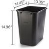 image:imageCOASTWIDE Professional Indoor Trash Can Without Lid Black Soft Molded Plastic 7 Gallon CW56429Black