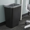 image:imageCOASTWIDE Professional Indoor Trash Can Without Lid Black Soft Molded Plastic 7 Gallon CW56429Black