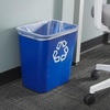 image:imageCOASTWIDE Professional Indoor Trash Can Without Lid Black Soft Molded Plastic 7 Gallon CW56429Blue