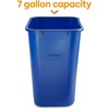 image:imageCOASTWIDE Professional Indoor Trash Can Without Lid Black Soft Molded Plastic 7 Gallon CW56429Blue