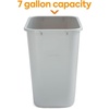 image:imageCOASTWIDE Professional Indoor Trash Can Without Lid Black Soft Molded Plastic 7 Gallon CW56429Gray