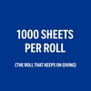 image:imagePerk 1Ply Toilet Paper Septic Safe Tissue Rolls 1000Sheets Per Roll 20Pack White