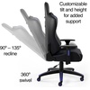 image:imageSTAPLES Emerge Vartan Gaming Chair Ergonomic Adjustable Height Swivel BlueBlue