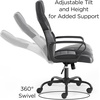 image:imageSTAPLES Emerge Vector Luxura Faux Leather Gaming Chair Black amp Gray