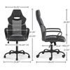 image:imageSTAPLES Emerge Vector Luxura Faux Leather Gaming Chair Black amp Gray