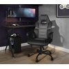 image:imageSTAPLES Emerge Vector Luxura Faux Leather Gaming Chair Black amp Gray