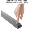 image:imageSTAPLES Ergonomic Gel Keyboard Wrist Rest 1866 x 28 x 091 NonSlip Base Soft Wrist Support Cushion for Easy Typing FullSize Keyboards OfficeComputerGaming BlackGray
