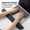 image:imageSTAPLES Ergonomic Gel Keyboard Wrist Rest 1866 x 28 x 091 NonSlip Base Soft Wrist Support Cushion for Easy Typing FullSize Keyboards OfficeComputerGaming BlackBlack