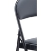 image:imageSTAPLES Folding amp Stacking Chair Faux Leather Black 8Pack