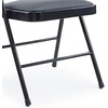 image:imageSTAPLES Folding amp Stacking Chair Faux Leather Black 8Pack