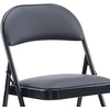 image:imageSTAPLES Folding amp Stacking Chair Faux Leather Black 8Pack